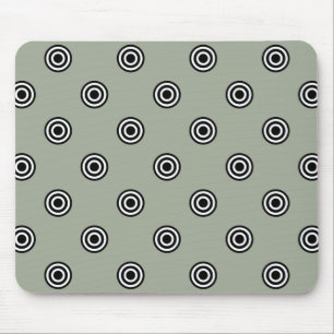 Mousepad Pontos pretos & alvo branco + seu backgr. & ideia