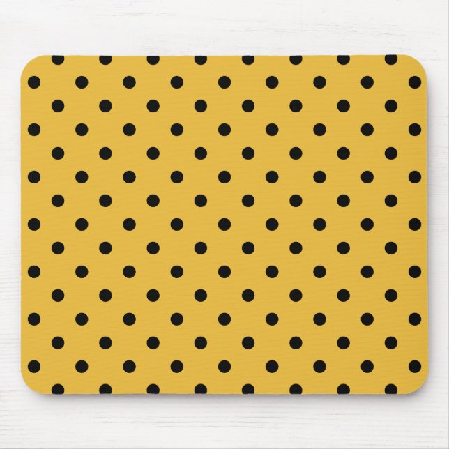 Mousepad Pontos Retroativos - Mostarda&Preta (Frente)