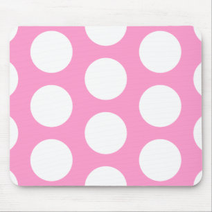 Mousepad Pontos Rosa e Branco