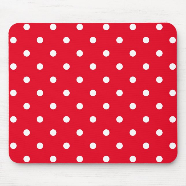 Mousepad Pontos Vermelhos e Brancos (Frente)