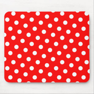 Mousepad Pontos vermelhos e brancos