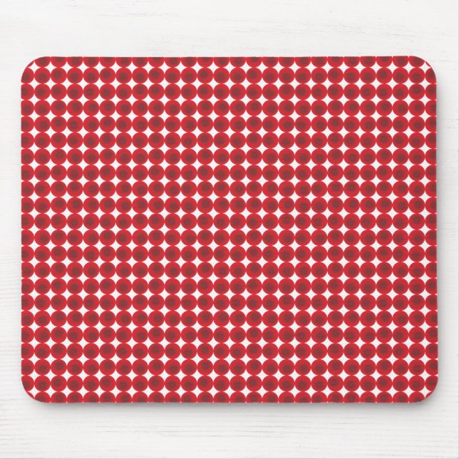Mousepad Pontos vermelhos e círculos (Frente)