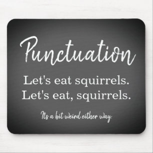 Mousepad Pontuação Grammar Engraçado