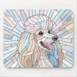 Mousepad Poodle - arte mosaica pastel