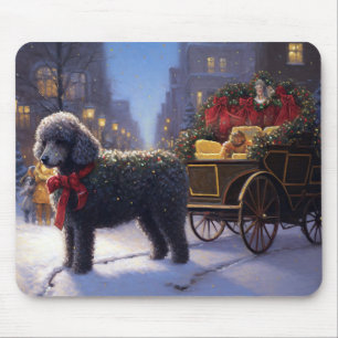 Mousepad Poodle Christmas Fesason