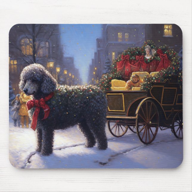 Mousepad Poodle Christmas Fesason (Frente)