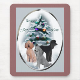 Mousepad Poodle Christmas Gifts