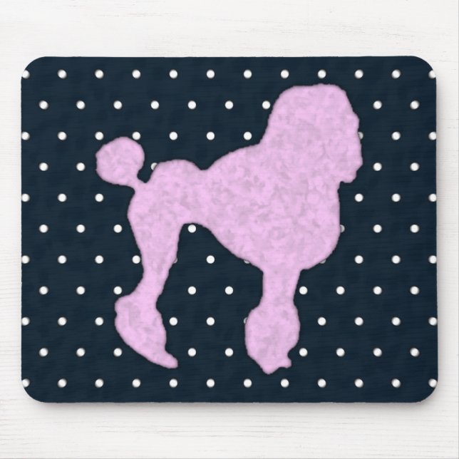 Mousepad Poodle de bolinhas (Frente)