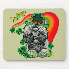 Mousepad Poodle de Dia de São Patrício