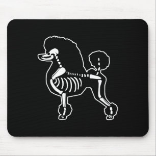 Mousepad Poodle Dog Skeleton Halloween Dogs Lover Ow