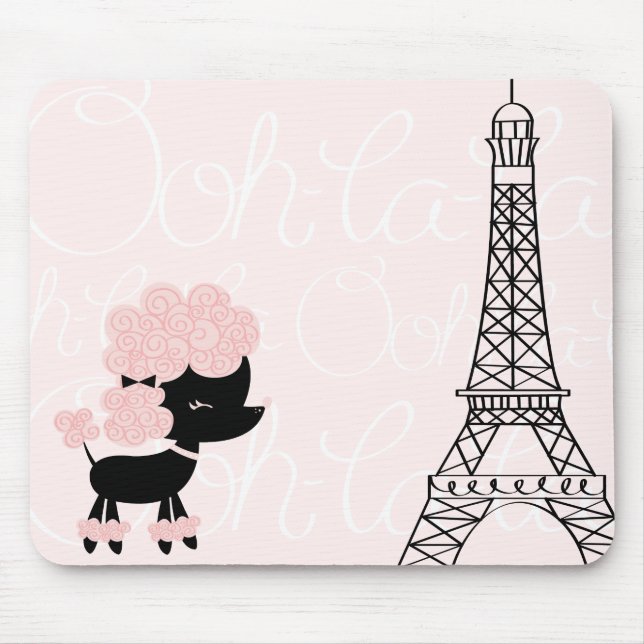 Mousepad Poodle Francês de Desenho Animado (Frente)