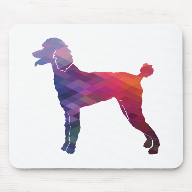 Mousepad Poodle Geo Silhouette Purple (Frente)