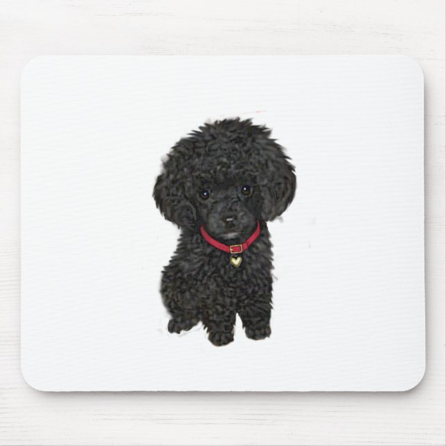 Mousepad Poodle Miniatura ou Brinquedo - Preto 1 (Frente)