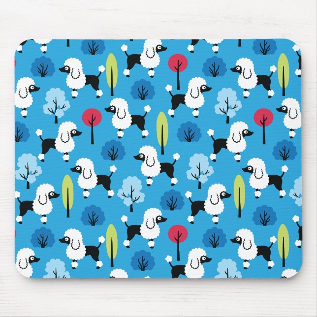 Mousepad Poodle no parque (Frente)