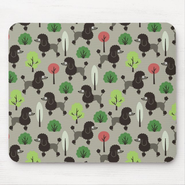 Mousepad Poodle no parque (Frente)