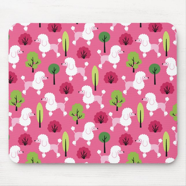 Mousepad Poodle no parque (Frente)
