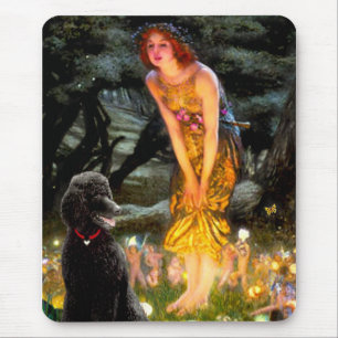 Mousepad Poodle Preto Padrão de Meia-Eve (T)