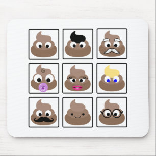 Mousepad Poop Muitos Rostos