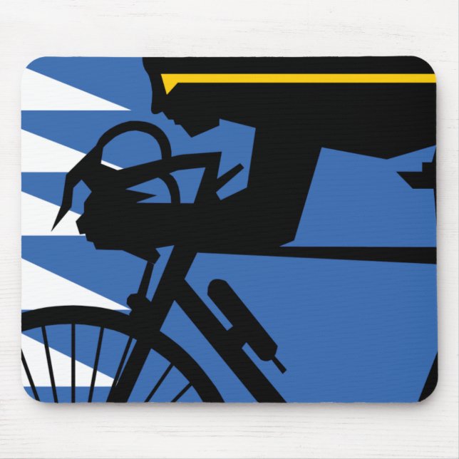 Mousepad Pop Art Cyclist (Frente)