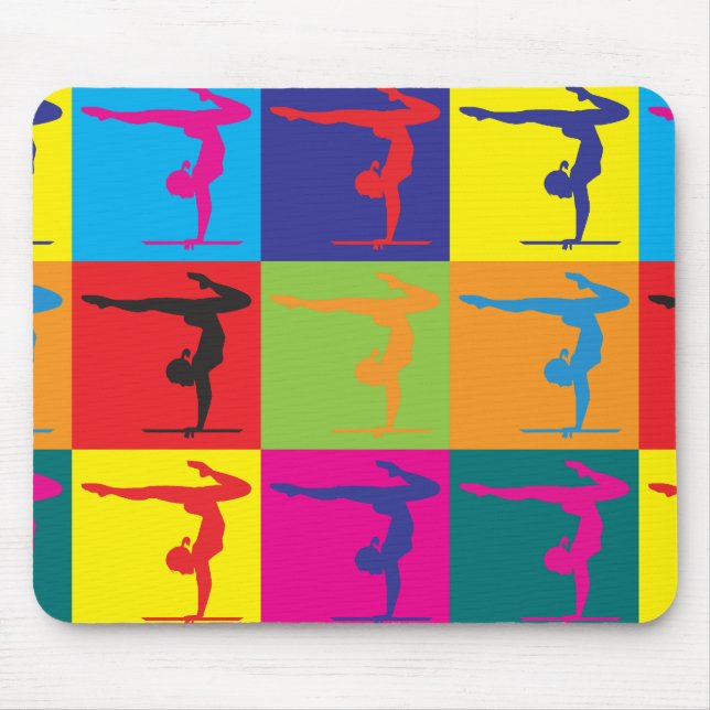 Mousepad Pop art da ginástica (Frente)