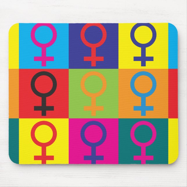 Mousepad Pop art do feminismo (Frente)