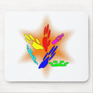 Mousepad Pop Art Dog Paw Prints