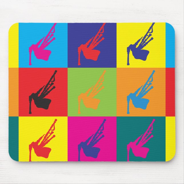 Mousepad Pop art dos Bagpipes (Frente)