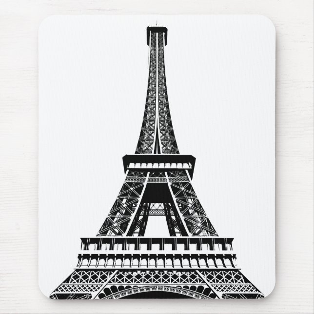 Mousepad Pop Art Eiffel Tower Paris Modelo França (Frente)