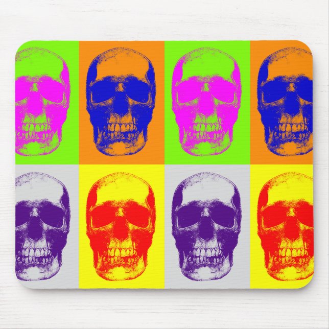 Mousepad Pop Art Skull (Frente)