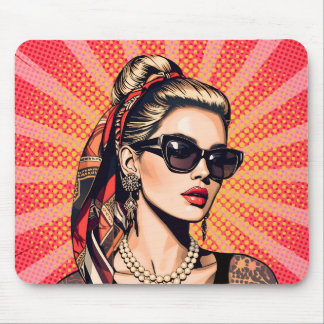 Mousepad Pop Art Woman – Retro Chic