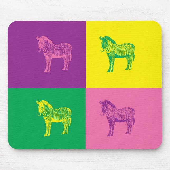 Mousepad Pop Art Zebra (Frente)