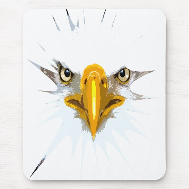 Mousepad Pop de Arte Moderna com Cabeça de Águia Personaliz (Frente)