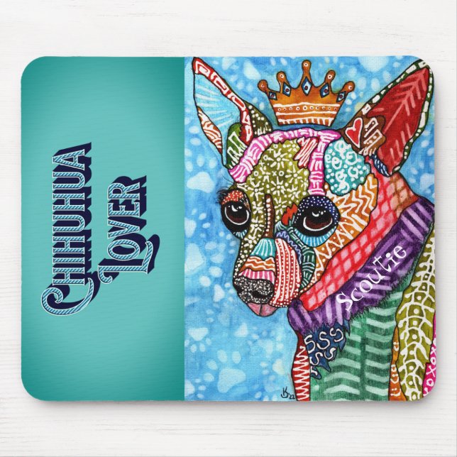 Mousepad Pop de arte personalizada e bonita Chihuahua (Frente)