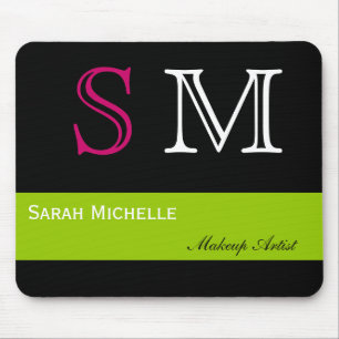 Mousepad Pop de cores em verde rosa e preto