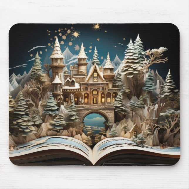Mousepad Pop do Castelo de Storybook de Natal (Frente)