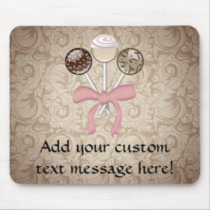 Mousepad Pop elegante do bolo do damasco do cacau