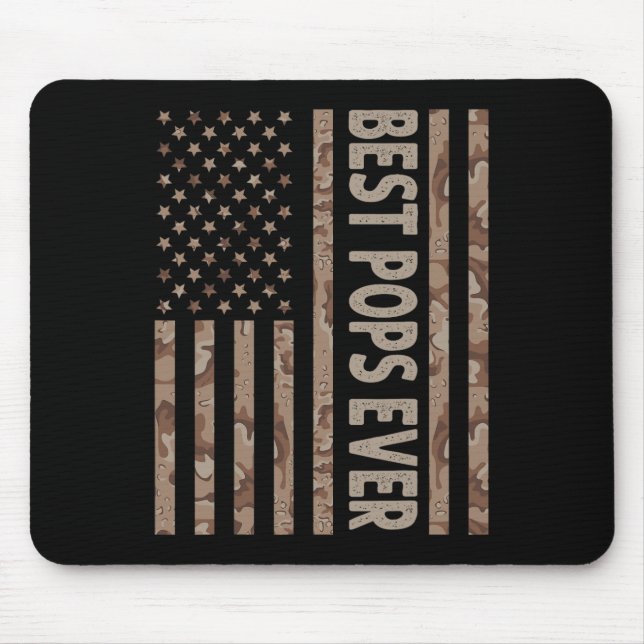 Mousepad Pop Nos Eua Bandeira Americana Engraçado Vovô Padr (Frente)