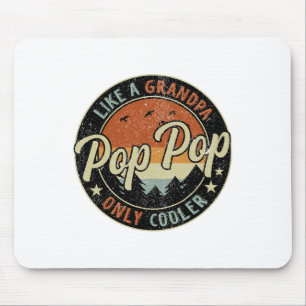 Mousepad Pop Pop Como Um Avô, Apenas A Vintage Cooler Retro