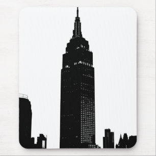 Mousepad Pop preto e branco Nova Iorque