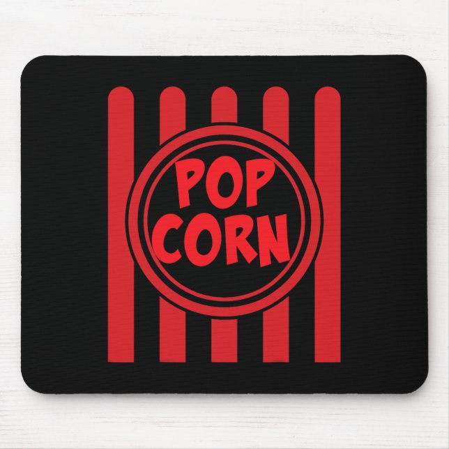 Mousepad Popcorn Carnival Costume Shirt Engraçado Red Str (Frente)