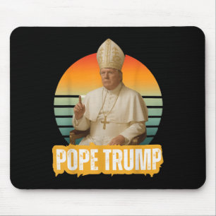 Mousepad Pope Trump Funny Trump Vaticano Christian Retro Ch