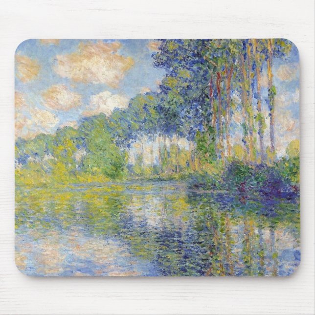 Mousepad Poplars on the River Epte (por Claude Monet) (Frente)