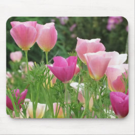 Mousepad Poppies californianos rosa