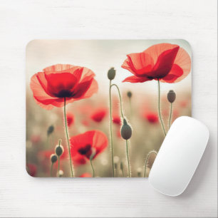 Mousepad Poppies vermelhos num campo