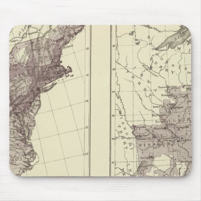 Mousepad População dos EUA 1830-1840 (Frente)