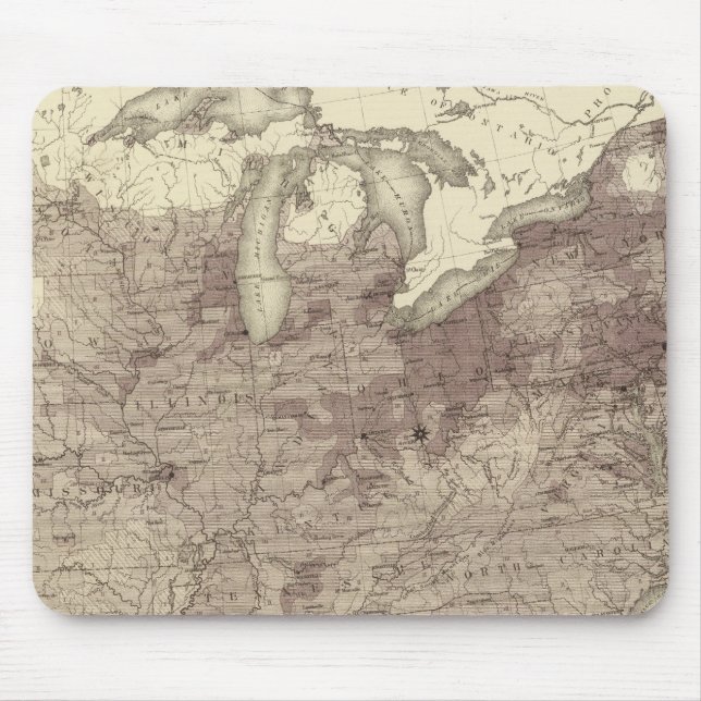 Mousepad População dos EUA 1860 (Frente)