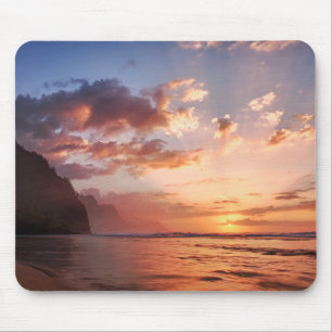 Mousepad Pôr do sol ao longo da costa de Kauai