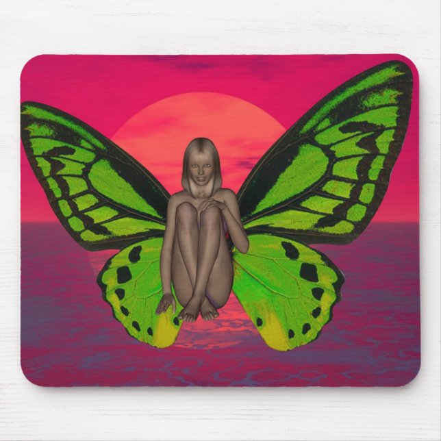 Mousepad Pôr do Sol Borboleta (Frente)