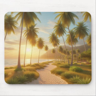 Mousepad pôr do sol Caribe/tropical/praia havaiana