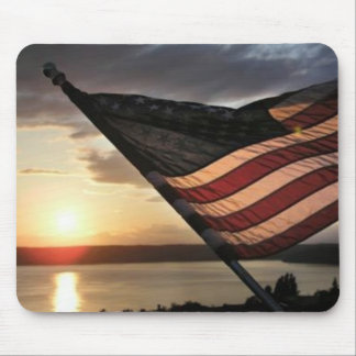 Mousepad Por do sol da bandeira americana